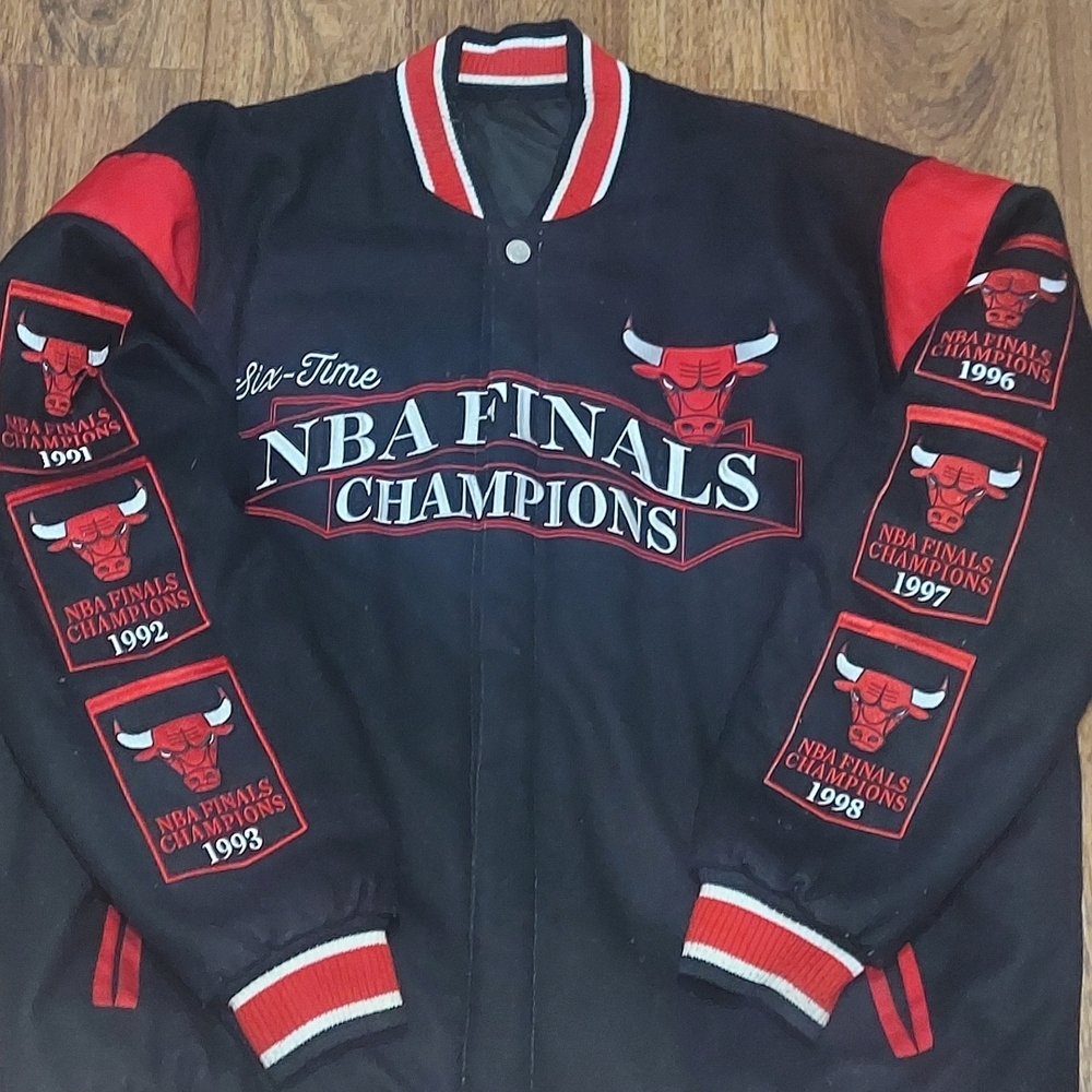 Chicago Bulls Black and Red NBA Finals Champions Jacket